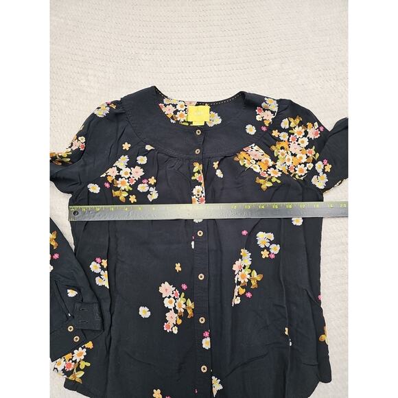Anthropologie Maeve Shirt Womens Small Floral Print Button Front - Picture 3 of 7